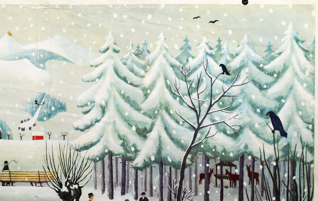 Winter, Vintage Wall Chart, 1952 - Josef und Josefine