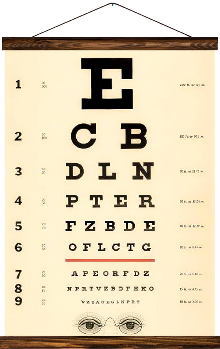 Eye chart, reprint on linen - Josef und Josefine
