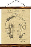Headphones patent, reprint on linen - Josef und Josefine