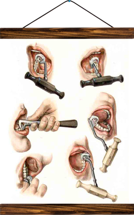 Dental techniques, reprint on linen - Josef und Josefine