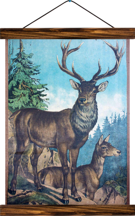 Deers, reprint on linen - Josef und Josefine