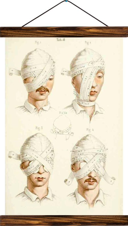 Head bandage, reprint on linen - Josef und Josefine