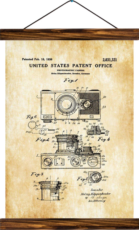 Camera patent, reprint on linen - Josef und Josefine