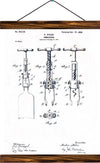 Corkscrew patent, reprint on linen - Josef und Josefine