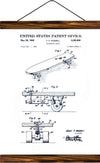 Skateboard patent , reprint on linen - Josef und Josefine