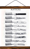 Tooth brushes, reprint on linen - Josef und Josefine