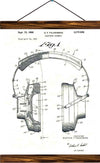 Headphones patent, reprint on linen - Josef und Josefine