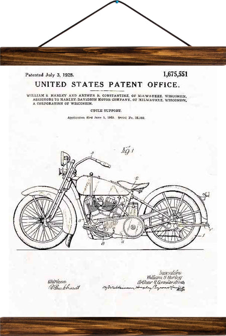 Cycle support patent, reprint on linen - Josef und Josefine