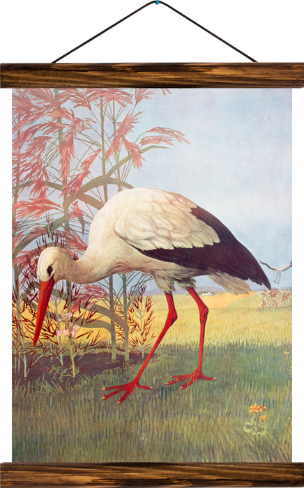 Stork, reprint on linen - Josef und Josefine