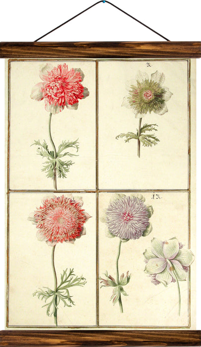 Different types of flowers, reprint on linen - Josef und Josefine