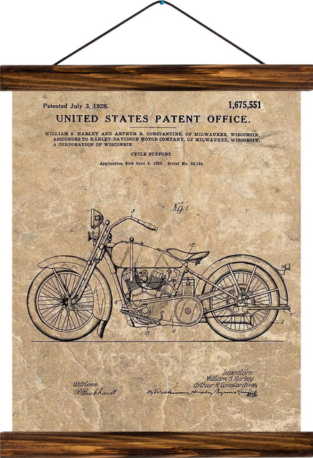 Cycle support patent, reprint on linen - Josef und Josefine