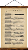 Tooth brushes, reprint on linen - Josef und Josefine