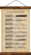Tooth brushes, reprint on linen - Josef und Josefine