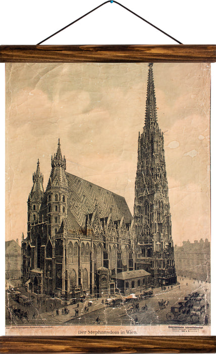 Wiener Stephansdom, reprint on linen