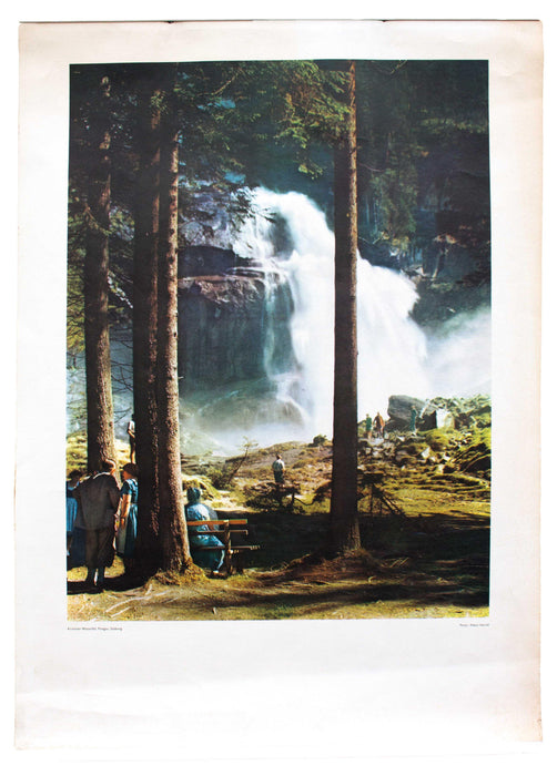 Krimmler Wasserfälle, Salzburg, educational chart , 1962 - Josef und Josefine