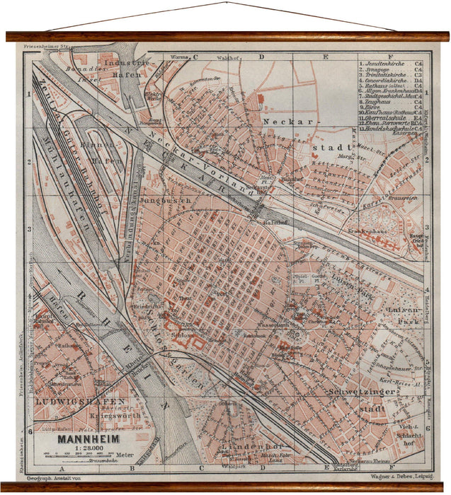 Mannheim, reprint on linen - Josef und Josefine