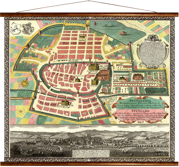 Stuttgart, reprint on linen - Josef und Josefine