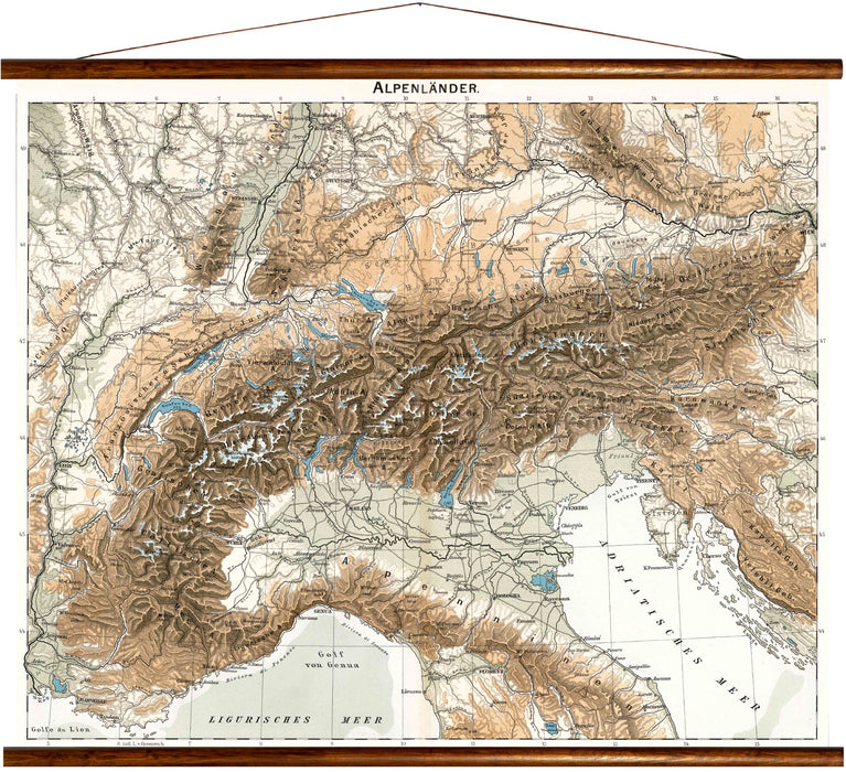 The alps, reprint on linen - Josef und Josefine