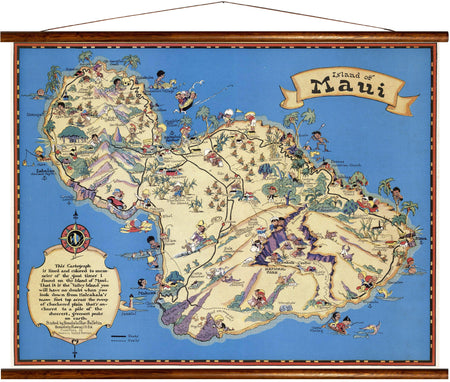 Island of Maui, reprint on linen - Josef und Josefine