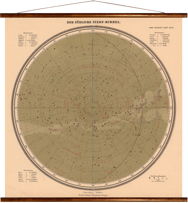 The southern star sky, reprint on linen - Josef und Josefine