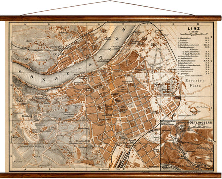 Linz, reprint on linen - Josef und Josefine