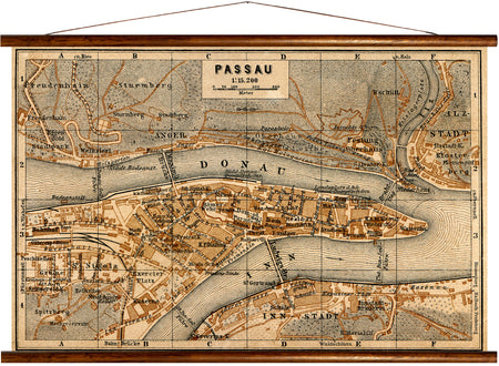 Paussau, reprint on linen - Josef und Josefine