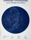 Northern Celestial Hemisphere, Vintage Wall Chart, 1920 - Josef und Josefine