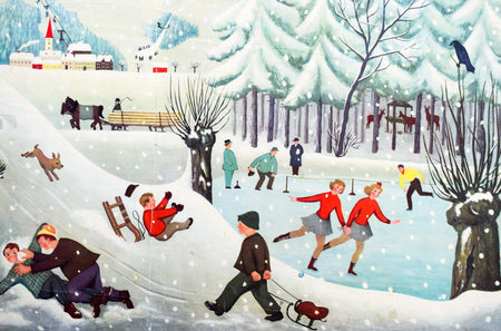 Winter, Vintage Wall Chart, 1952 - Josef und Josefine