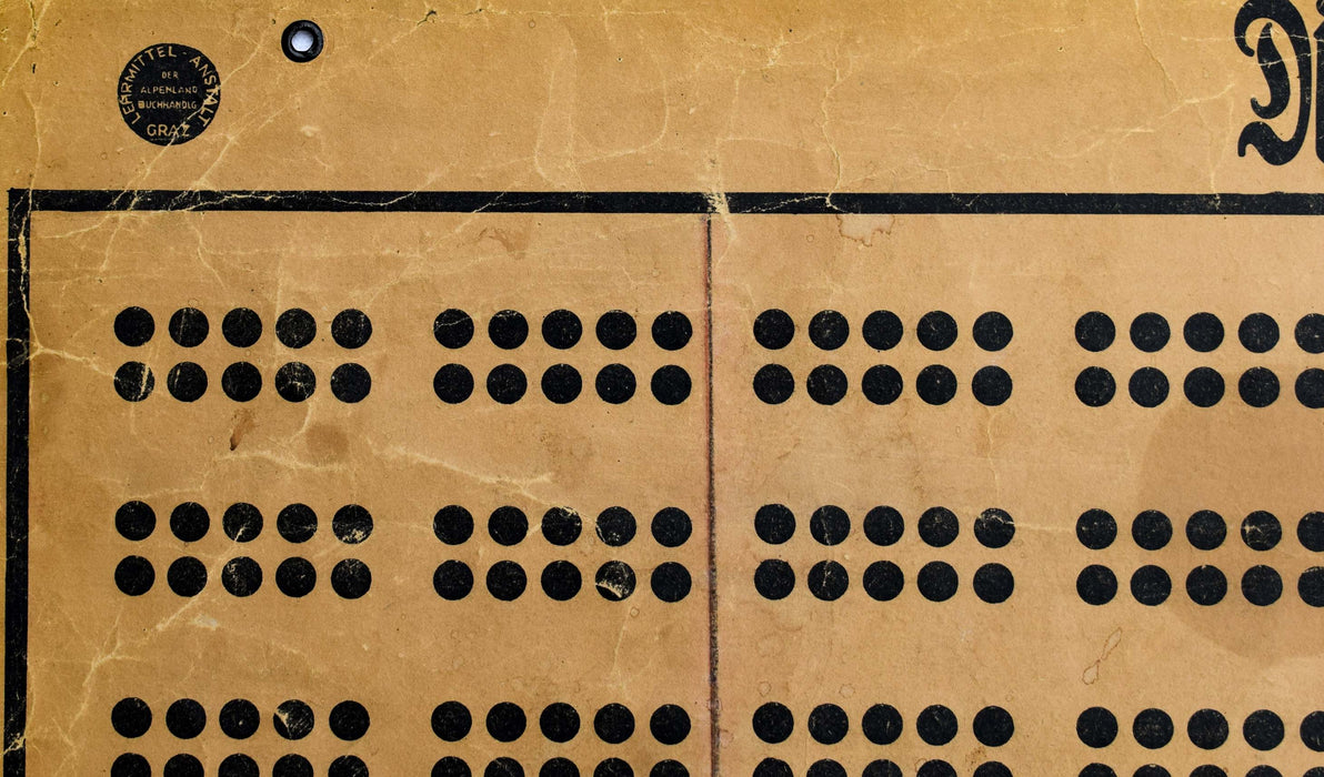 Thousend Table, Vintage Wall Chart, 1920 - Josef und Josefine