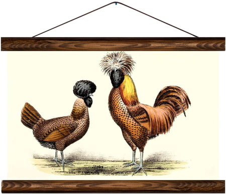 Chicken, reprint on linen - Josef und Josefine