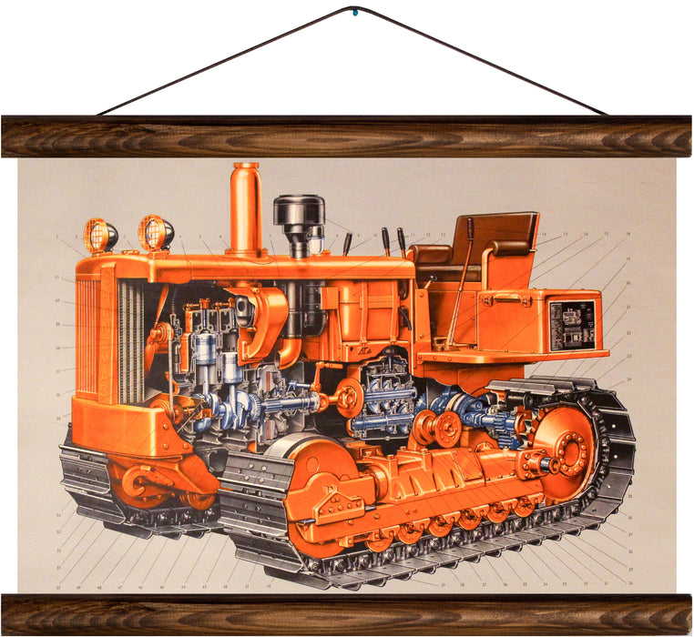 Agricultural device, reprint on linen
