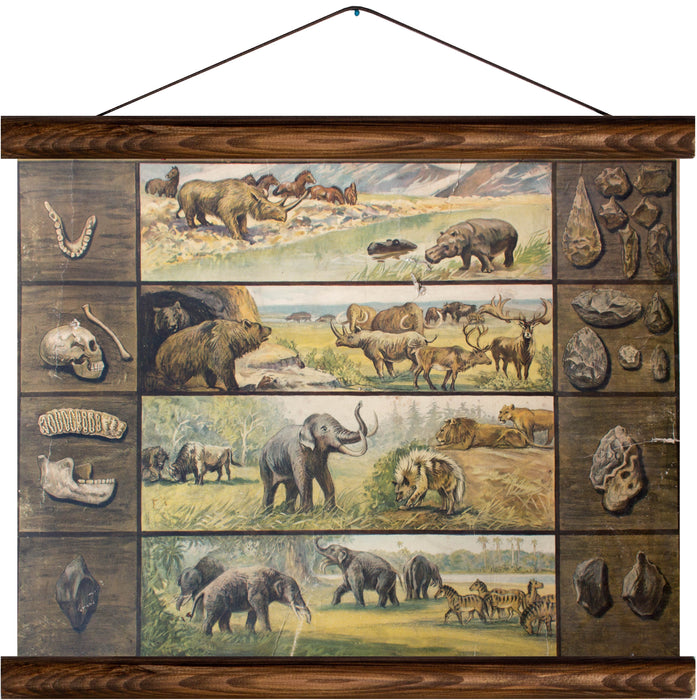 African animals, reprint on linen