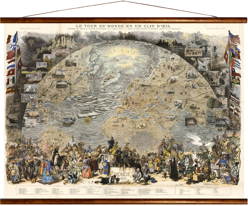 Around the world in the blink of an eye, reprint on linen